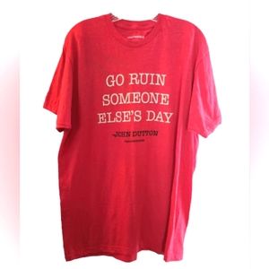 Yellow Stone Shirt, Men's Size XL. T-Shirt, Red John Dutton Quote Shirt, Cotton